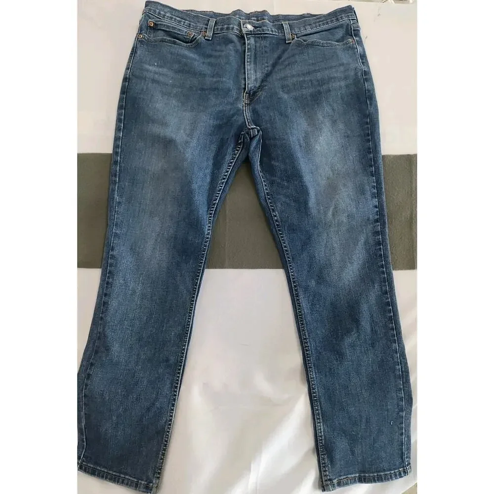 Levis 511 Jeans Mens 38x30 Blue Slim Fit Straight Leg Stretch Denim Dark Wash